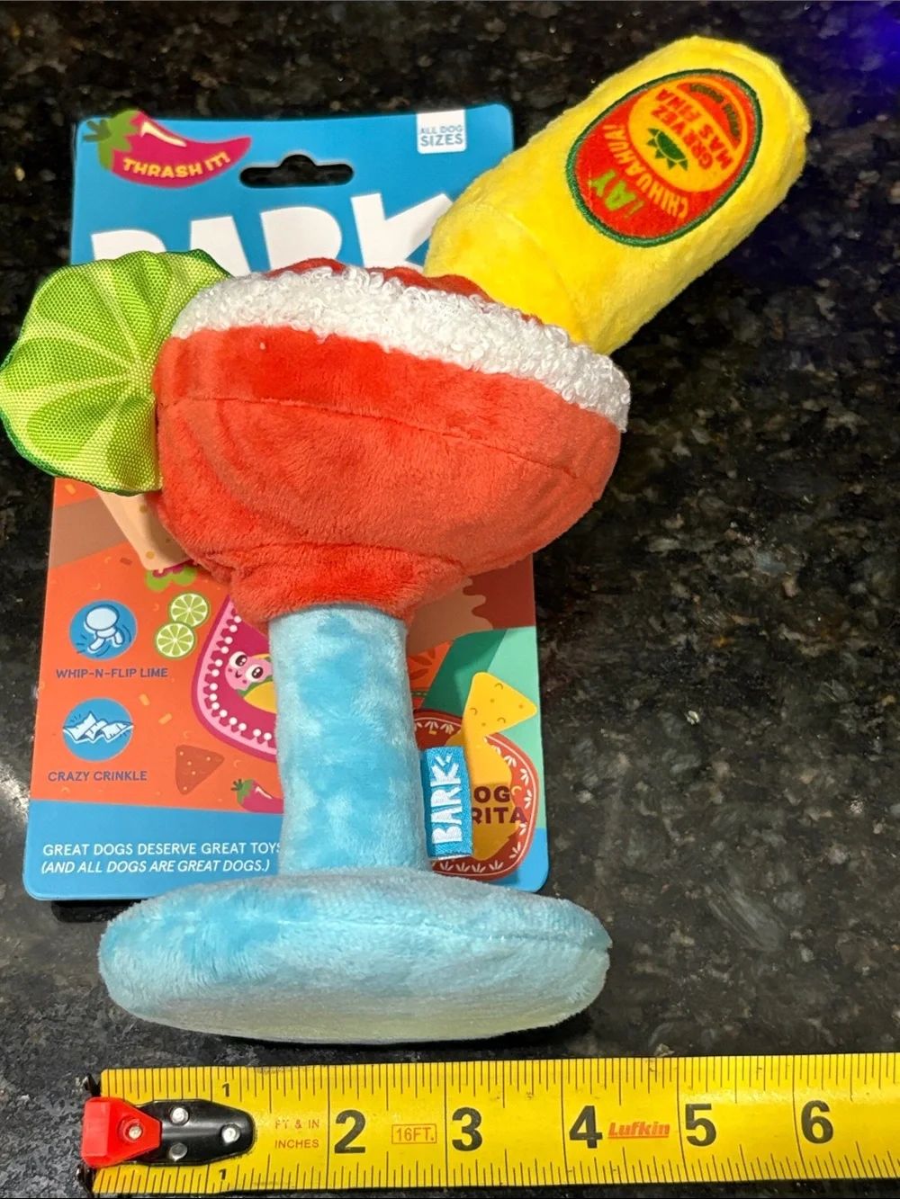 Bark Plush Jalapeño Puppers Dog Toy in Red, Yellow, Blue, Green